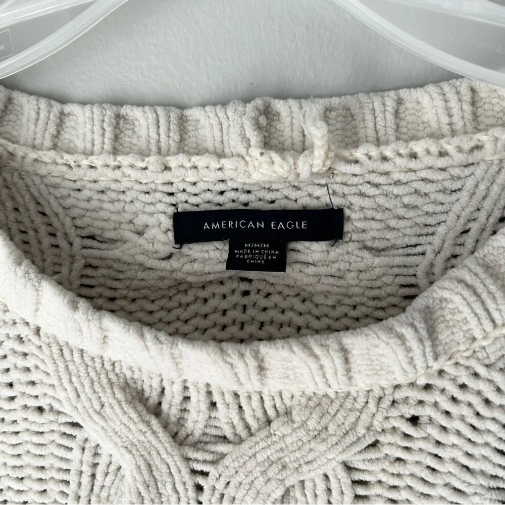 American Eagle Outfitters Cozy Cable Knit Sweater - Cream - Size M - Picture 5 of 9